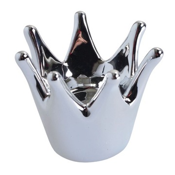 СЕРЕБРЯНЫЙ ПОДСВЕЧНИК, ФИГУРКА КОРОНЫ