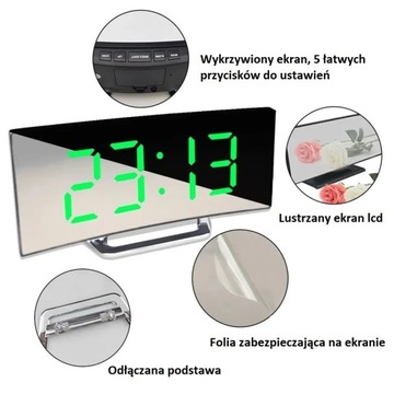 ЦИФРОВЫЕ ЧАСЫ СОВРЕМЕННЫЕ ЭЛЕКТРОННЫЕ СТОЯЩИЕ БУДИЛЬНИКИ СВЕТОДИОДНЫЕ ЗЕЛЕНЫЕ БЕЗЗВУКОВЫЕ