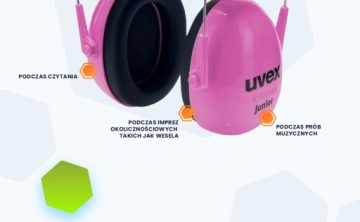 Детские беруши, наушники с шумоподавлением, Uvex K Junior, Розовый