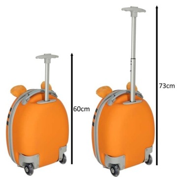 Дорожный чемодан детский, ручная кладь на колесах, тигр.