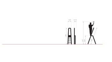 Лестница бытовая алюминиевая, 5 ступенек, Baulich, БЕСПЛАТНЫЙ крючок, ПОЛЬСКИЙ товар