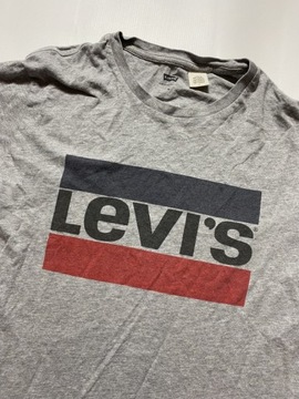 Levi's LEVI STRAUSS LEVIS ORYGINALNY szary T SHIRT koszulka rozmiar M