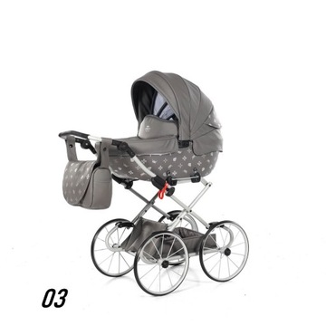 Wózek dla lalek TAKO IMPERIAL Classic 03 (3-8 lat), duże kółka