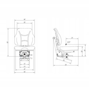 Сиденье для трактора C-330 C-360 Comfort Comfort до 130 кг