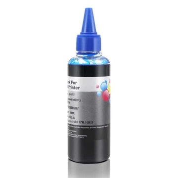 TUSZ W BUTELCE UNIWERSALNY NIEBIESKI CYAN DO BROTHER CANON EPSON HP LEXMARK