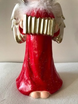 Фигурка ангела 30 см РОЖДЕСТВЕНСКИЙ АНГЕЛ КРАСНЫЙ