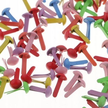 100 металлических мини-застежек для декоративной бумаги для скрапбукинга, 4,5x8 мм, золотистые