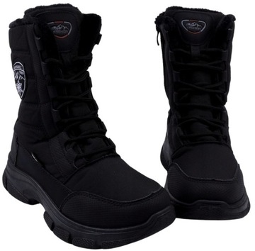 ВОДОНЕПРОНИЦАЕМЫЕ СНЕЖНЫЕ БОТИНКИ SOFTSHELL УТЕПЛЕННЫЕ БОТИНКИ Молнии Черный r37