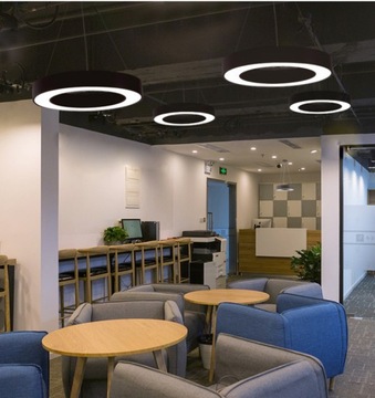 Светодиодный подвесной потолочный светильник, линейная люстра MODERN LOFT, круглая, 72 Вт CCD