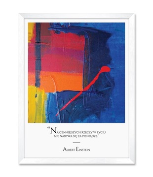 Plakat w białej ramie obraz na ścianę EINSTEIN A3