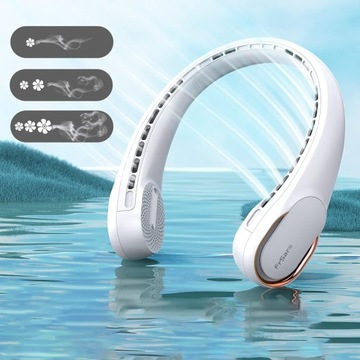 ШЕЙНЫЙ USB-ВЕНТИЛЯТОР, ТРЕХСКОРОСТНОЙ, БЕЗЛОПАСНЫЙ, БЕЛЫЙ