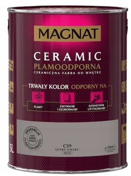 FARBA DO ŚCIAN MAGNAT CERAMIC 5L SZARY KWARC