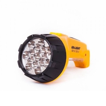 Latarka akumulatorowa GDLITE GD-6120LX 15+10LED klasyczna z wtyczką