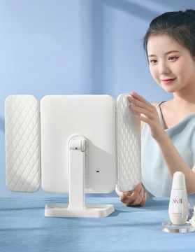 КОСМЕТИЧЕСКОЕ ЗЕРКАЛО СО СВЕТОДИОДНОЙ ПОДСВЕТКОЙ СКЛАДНОЕ ЗЕРКАЛО ДЛЯ МАКИЯЖА ПРЕМИУМ-ПРЕМИУМ