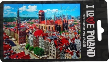 Pamiątka z Gdańska - magnes na lodówkę puzzle