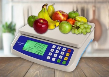 Маленькие весы «Магазин» 30 кг/1 г, работают от батареек.