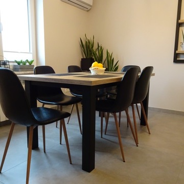 Ножки металлические для письменного стола 72см, профиль 6х6 LOFT THICK SHEET METAL