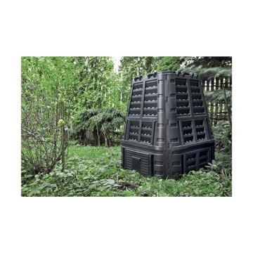 Большой садовый компостер 850L, размеры 900x910x1345 мм, черный, легкий рын