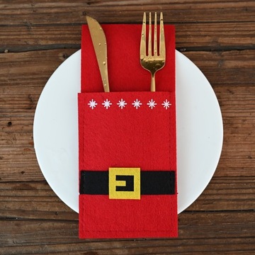 Рождественский карманный чехол для столовых приборов