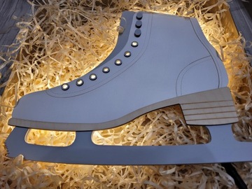 Деревянный светодиодный ночник для фигурного катания