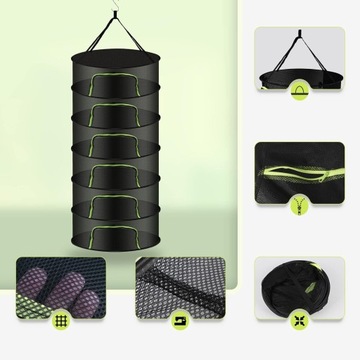 6-СЛОЙНАЯ ПОДВЕСНАЯ СУШИЛЬНАЯ СЕТКА, СКЛАДНАЯ ПОДСТАВКА, ДЛЯ ТРАВ, ЦВЕТОВ