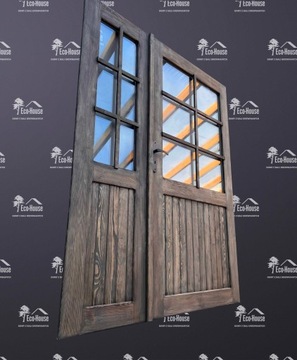 ДЕРЕВЯННЫЕ ТЕРРАСНЫЕ ДВЕРИ 160х200, ЗАСТЕКЛЕННЫЕ