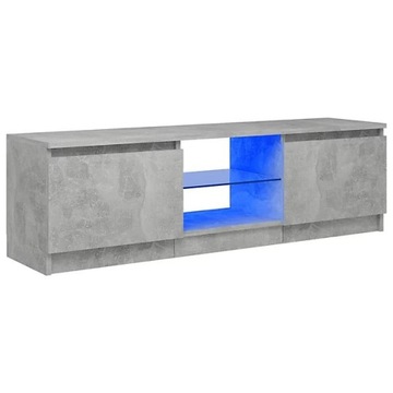 Szafka pod TV Berkfield z oświetleniem LED betonowo-szara 120x30x35,5 cm