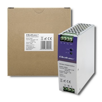 Przemysłowy zasilacz na szynę DIN 120W 24V