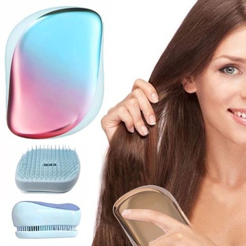 Антистатическая щетка для распутывания волос, СИНЕ-РОЗОВОЕ OMBRE