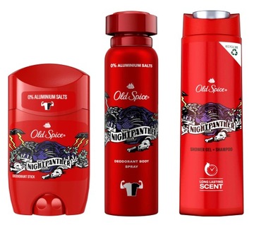 OLD SPICE NIGHTPANTHER ZESTAW SZTYFT+SPRAY+ŻEL400