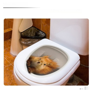 ТРЕХМЕРНАЯ НАКЛЕЙКА НА УНИТАЗ БЕЛКА СИДЕНЬЕ ДЛЯ УНИТАЗА БЕЛКА