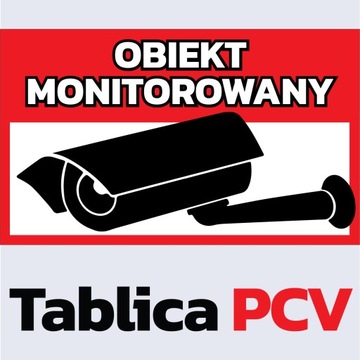 TABLICA KOLOR FOLIA na twardym PCV OBIEKT MONITOROWANY