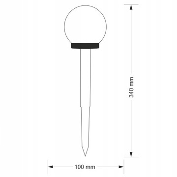 10x LAMPA SOLARNA Ogrodowa LED LAMPKA Wbijana KULA KULKA 10cm SZPIKULEC