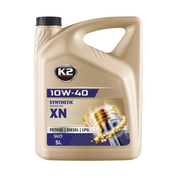 K2 10W40 SEMISYNTHETIC XN 5L. O2075E OLEJ SILNIKOW