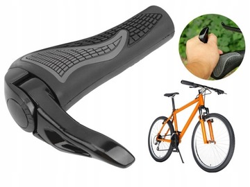 ВЕЛОСИПЕДНЫЕ РУЧКИ ЭРГОНОМИЧНЫЕ РУКОЯТКИ ЧЕРНЫЕ ПРОТИВОСКОЛЬЗЯЩИЕ РУЧКИ