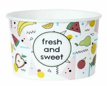 Miski pojemniki papierowe do lodów Kram Fresh And Sweet 160 ml 25szt