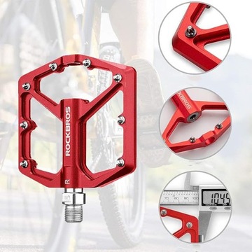 Педали велосипедные 12-контактные ROCKBROS K203-RD Платформа CE