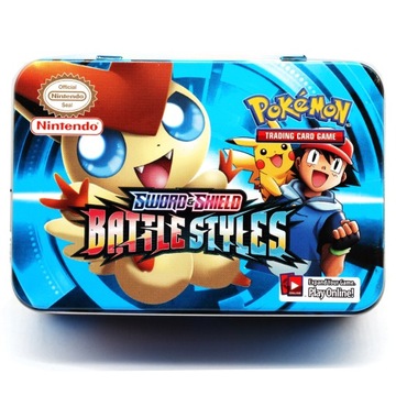 Набор карточек с покемонами в металлической жестяной коробке из 41 карты