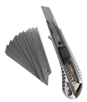 NOŻYK nóż DO TAPET metalowy TAPECIAK +10 ostrzy