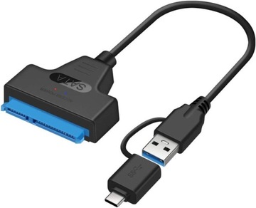 KABEL ADAPTER USB 3.0 USB-C do SATA 3 22 PIN DYSK