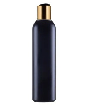 CZARNA BUTELKA ECO HDPE 150ml ZŁOTY DISC TOP