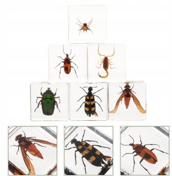 Смоляное украшение в виде насекомых, 6 шт.