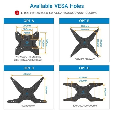 PERLESMITH PSMFK1 Поворотное крепление для телевизора 26–55 дюймов
