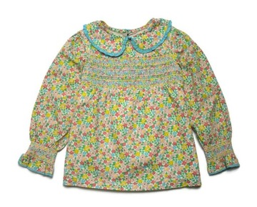 MINI BODEN NOWA ELEGANCKA BLUZKA KOŁNIERZYK BLUZECZKA ŁĄCZKA BAWEŁNA 122