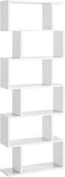 REGAŁ NA KSIĄŻKI BIAŁY LOFT STOJĄCY 70 x 191 x 24 cm 6 PÓŁEK