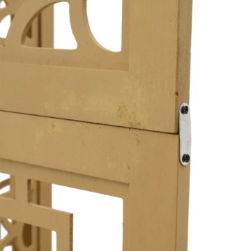 Ширма для гостиной, 6 панелей, коричневая, массив павловнии