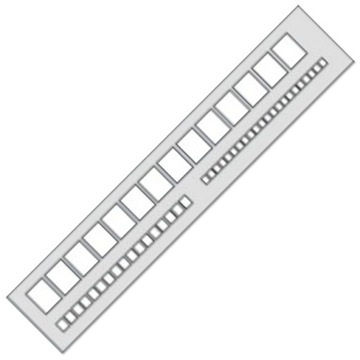 Leniar Szablon okienkowy prosty 20mm /7,5mm /5mm