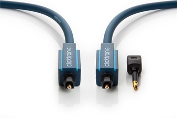 CLICKTRONIC Kabel Toslink audio + adapter Jack 1m