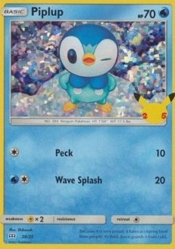 Pokemon Piplup McDonald's 2021 HOLO