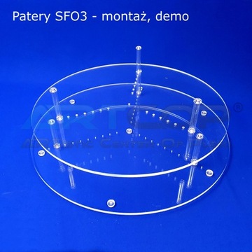 Каркасная, многоярусная тарелка из оргстекла на 100 мини-порций.